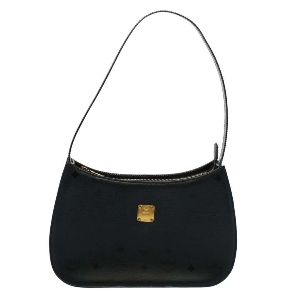 MCM Visetos Logogram Shoulder Bag Black